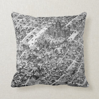 Coussin Carte historique d'Austin de 1873