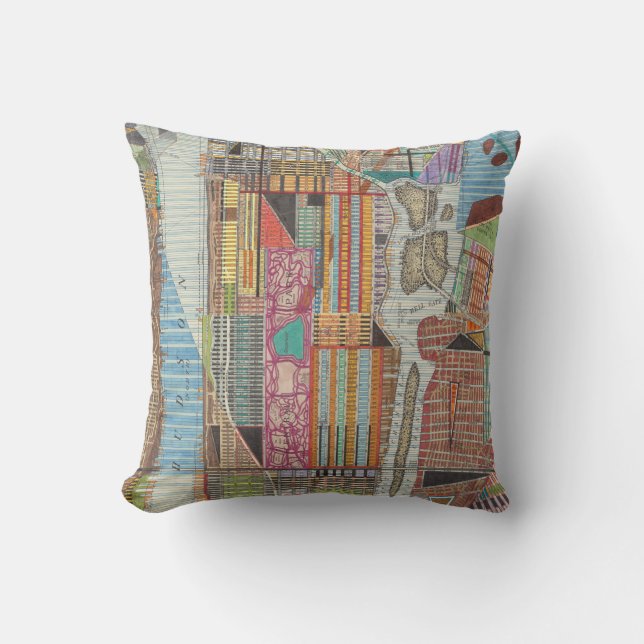 Coussin Carte moderne de New York III (Recto)