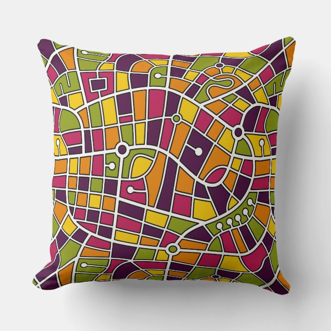 Coussin Carte Motif 030520 - Couleurs 05 (Recto)