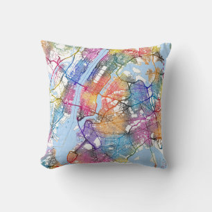Coussin Carte New York