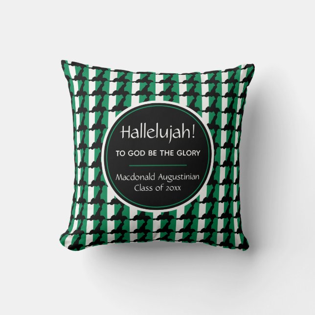 Coussin Carte NIGERIA Diplômé sur mesure HALLELUJAH Keepsa (Recto)