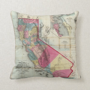 Coussin Carte officielle de l'état de la Californie
