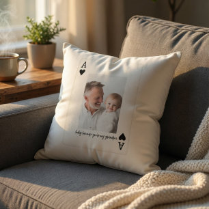 Coussin Carte personnalisée Grand-père Photo As personnali