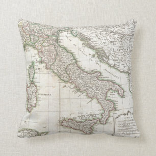 Coussin Carte vintage de l'Italie (1770)