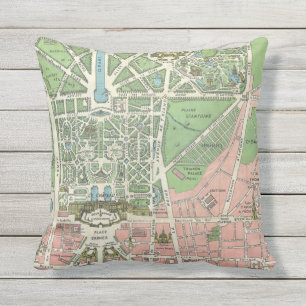 Coussin Carte Vintage de Versailles