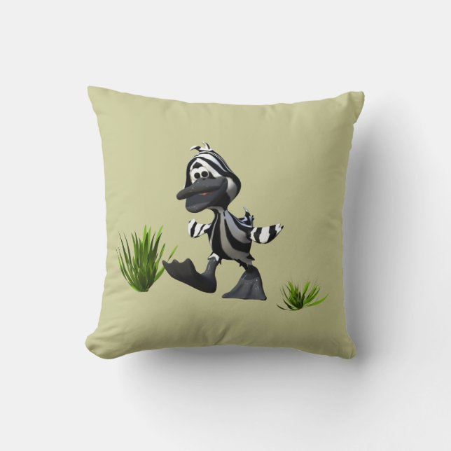 Coussin Carton mignon Zebra Duck (Recto)