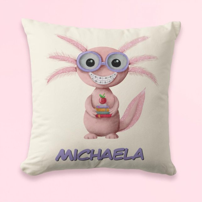 Coussin Carton personnalisé mignon Axolotl (Créateur téléchargé)