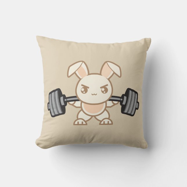 Coussin Cartoon de lapin pour poids - Squat - Jour de la J (Recto)