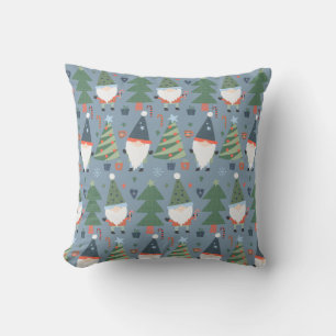 Coussin Cartoon Gnomes et arbres de fêtes   