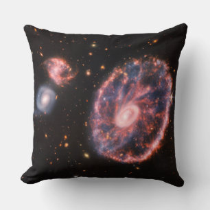 Coussin Cartwheel Galaxy, James Webb Télescope Spatial