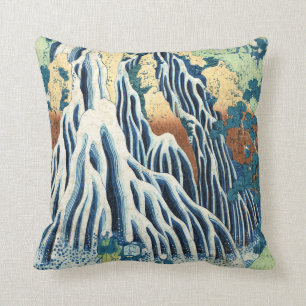 Coussin cascade de Kirifuri à mt kurokami Hokusai ukiyo-e