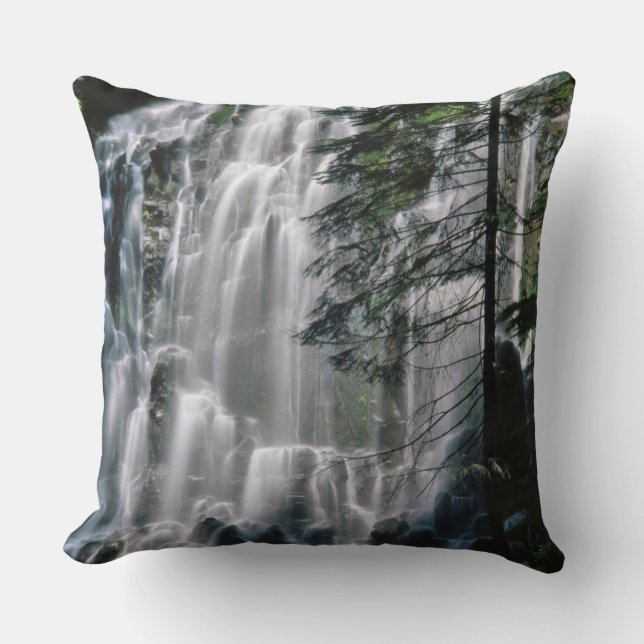 Coussin Cascade en forêt, Oregon (Recto)