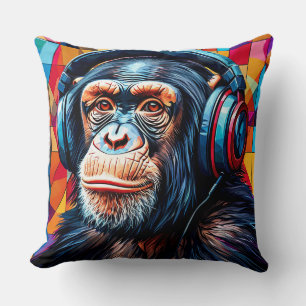 Coussin Casque Chimpanzé Détente Maison Moderne