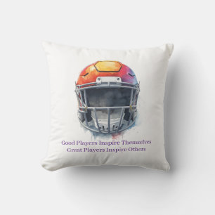 Coussin Casque de football motivationnel inspirant