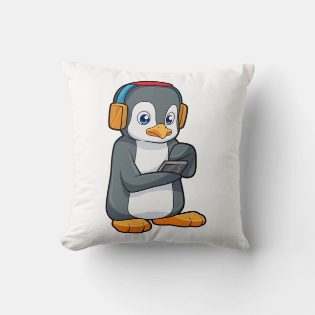 Coussin Casque de musique Penguin (Recto)