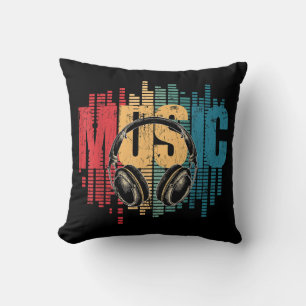 Coussin Casques Vintages Lover DJ