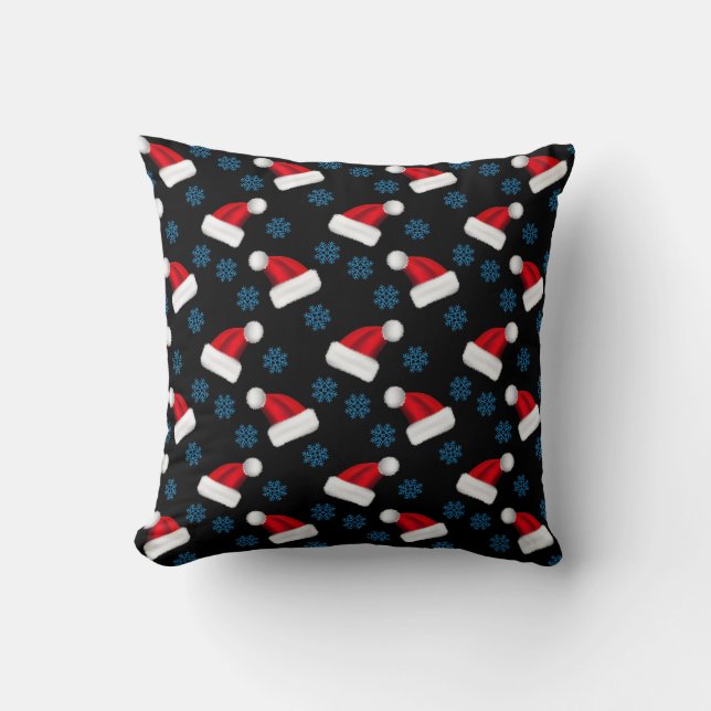 Coussin Casquette de Noël personnalisé | Père Noël de vaca (Recto)