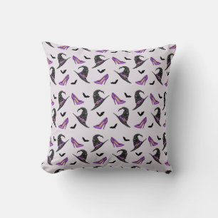 Coussin Casquette Sorcière Et Talons Avec Chauves-Feu Moti