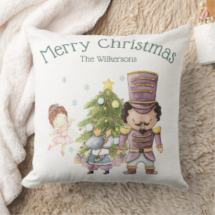 Coussin Casse-Noisette de Noël Fée Dragée et Roi Souris
