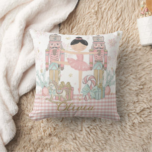 Coussin Casse-Noisette Fantaisiste Rose Pâle Ballet de Noë