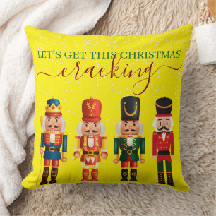 Coussin Casse-Noisette Jaune Moderne Festif de Noël