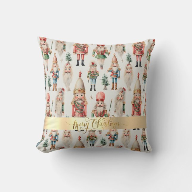 Coussin Casse-noisette Joyeux Noël de Fêtes (Recto)