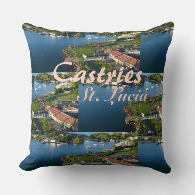 Coussin Castries Sainte-Lucie Caraïbes (Recto)