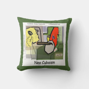 Coussin Castro cubiste drôle