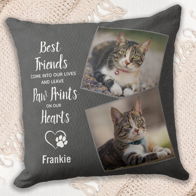 Coussin Cat Memorial Pet Perdre 2 Photo (Créateur téléchargé)