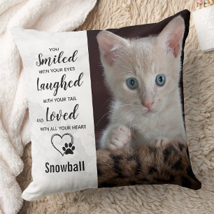 Coussin Cat Memorial Photo Keepsaké Sympathy Pet Perdre