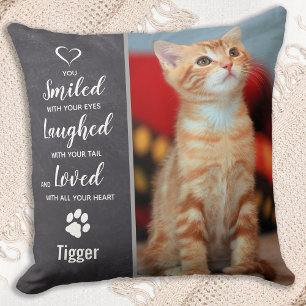 Coussin Cat Memorial Photo Sympathy Keepsaké - Perte d'ani