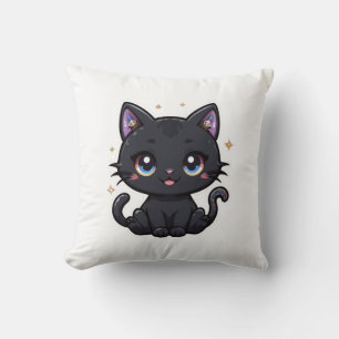Coussin Cat noir Galaxy Kawaii Céleste Kitty Cushion