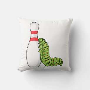 Coussin caterpillar at bowling with bowling pin