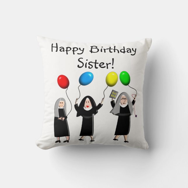 Coussin catholique d'anniversaire de nonnes (Recto)