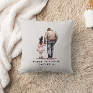 Coussin Caution père et fille noire (7)
