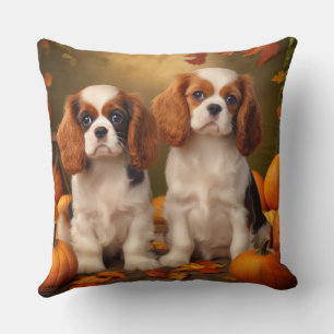 Coussin Cavalier King Charles Spaniel Chiot Citrouille d'a