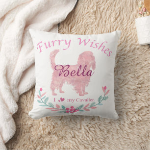 Coussin Cavalier Rose Pâle Douce Noël Personnalisé