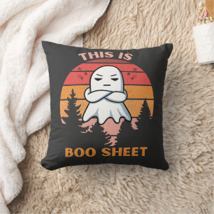 Coussin Ceci est bosheet retro Halloween