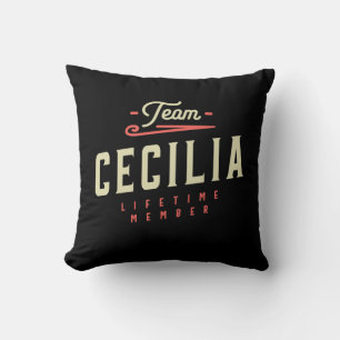 Coussin Cecilia Nom Personnalisé Anniversaire Nom Cecilia