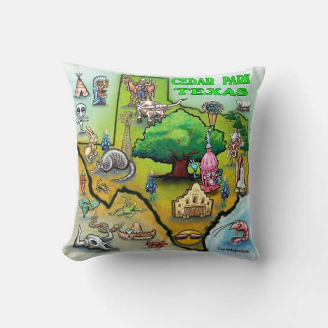 Coussin Cedar Park Texas Jeu d'oreiller (Recto)