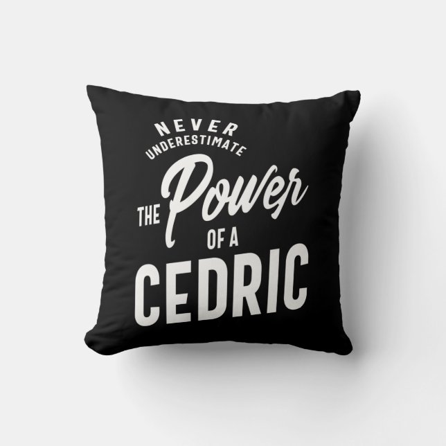 Coussin Cedric Nom personnalisé Cadeau Anniversaire (Recto)