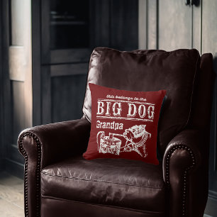 Coussin Cela appartient au Big Dog avec le nom