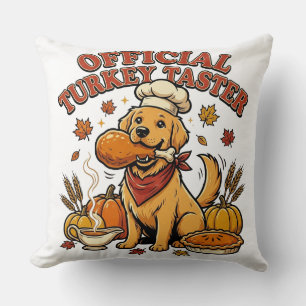 Coussin Célébration de fête de Noël de Golden Retriever