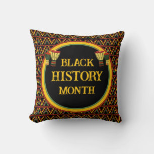 Coussin Célébration du Mois de l'histoire des Noirs Motif 