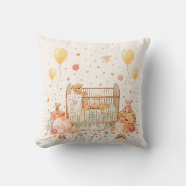 Coussin célébration du nouveau bébé (Recto)