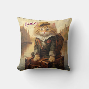 Coussin Célébrations d'hiver dans la neige, avec Kittens