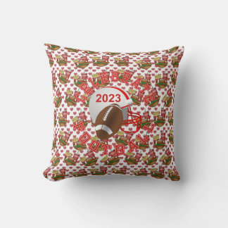 Coussin Célébrons les coeurs de football américain