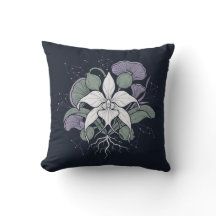 Coussin Céleste Magnolia Botanique Sombre