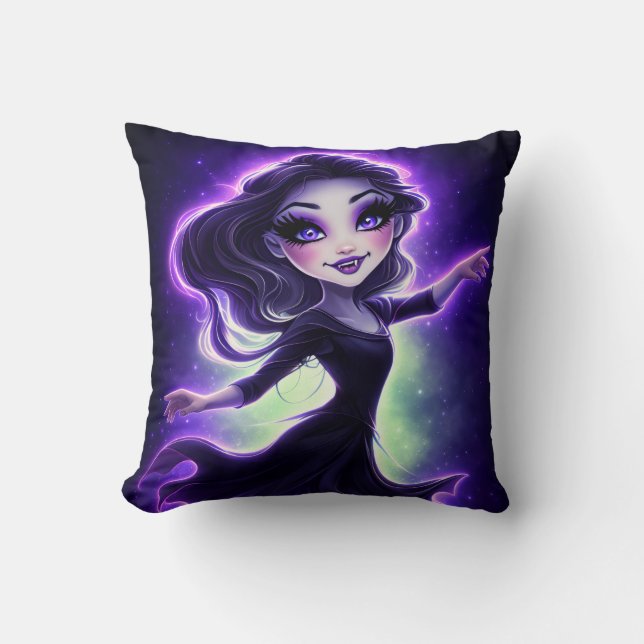 Coussin Celestial Glow Girl Throw Pillow (Recto)