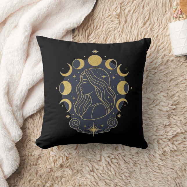 Coussin Celestial Goddess Moon & Stars Women’s T-Shirt (Couverture)
